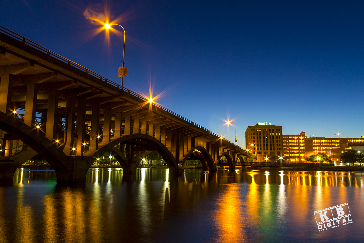 Award-winning photo of downtown Rockford, IL, by Miralem Botic of KB Digital.