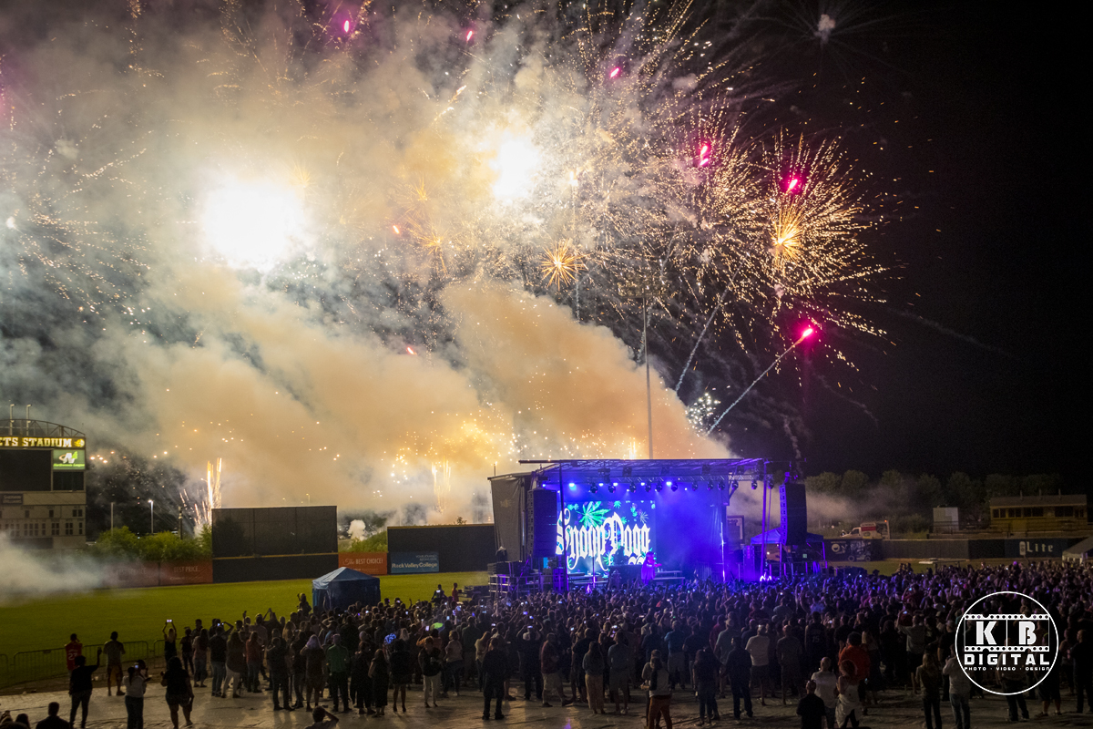 Snoop Dogg performs in Rockford, Illinois.