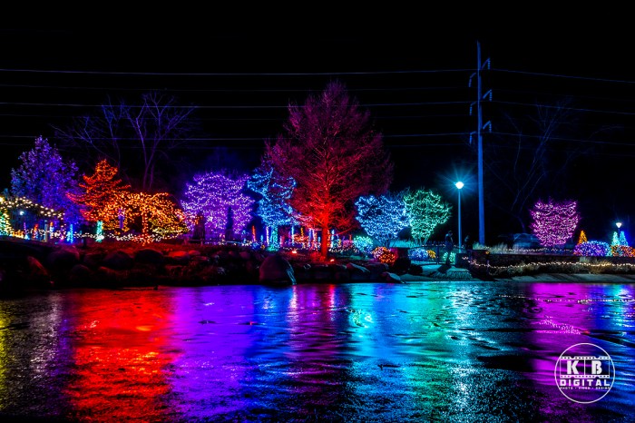 Holiday lights in Rockford, Illinois by KB Digital