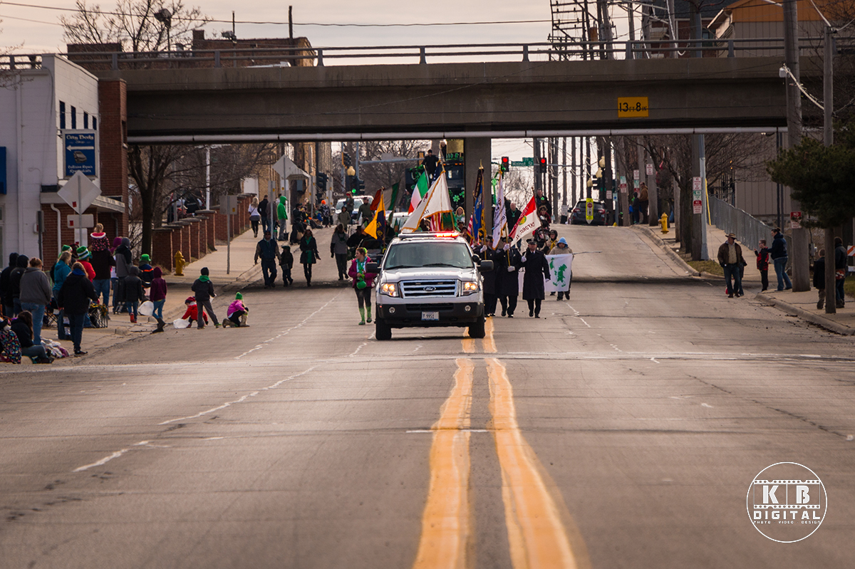 St Patrick's Day Parade in Rockford, Illinois