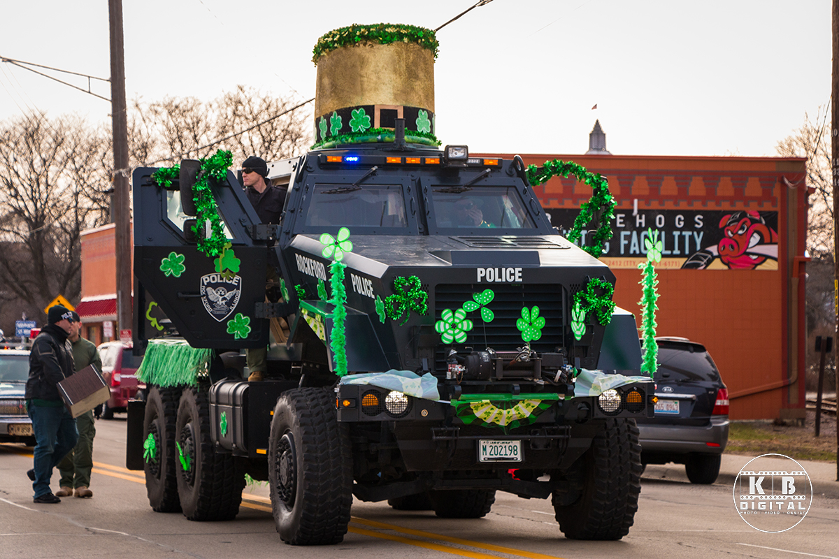 St Patrick's Day Parade in Rockford, Illinois