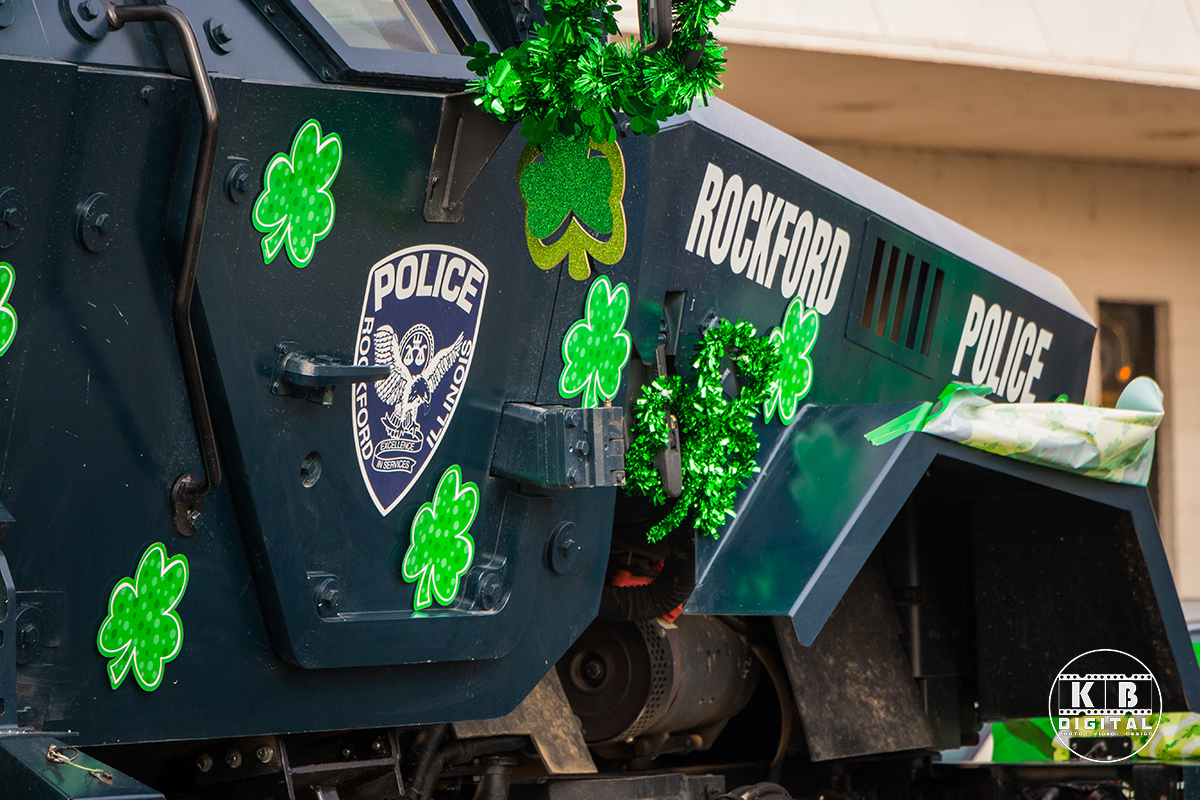 St Patrick's Day Parade in Rockford, Illinois