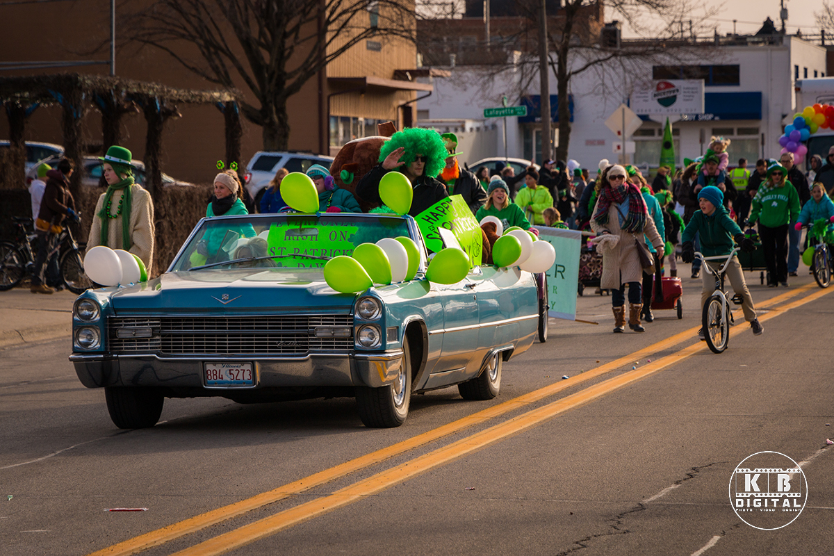St Patrick's Day Parade in Rockford, Illinois