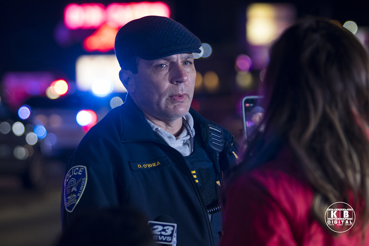 Rockford Police Chief Dan O'Shea talking to media after an active shooter incident, confirming 3 people are dead and 3 more shot with suspect in custody.